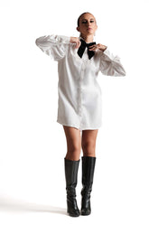 Balloon Sleeve Shirt Dress
